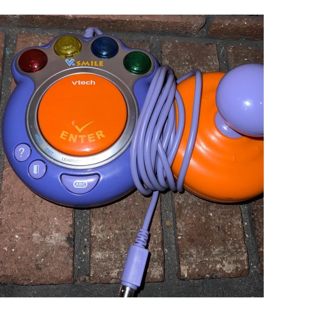 VTech V.Smile Learning Zone Joystick Controller Purple Orange Wired Gamepad